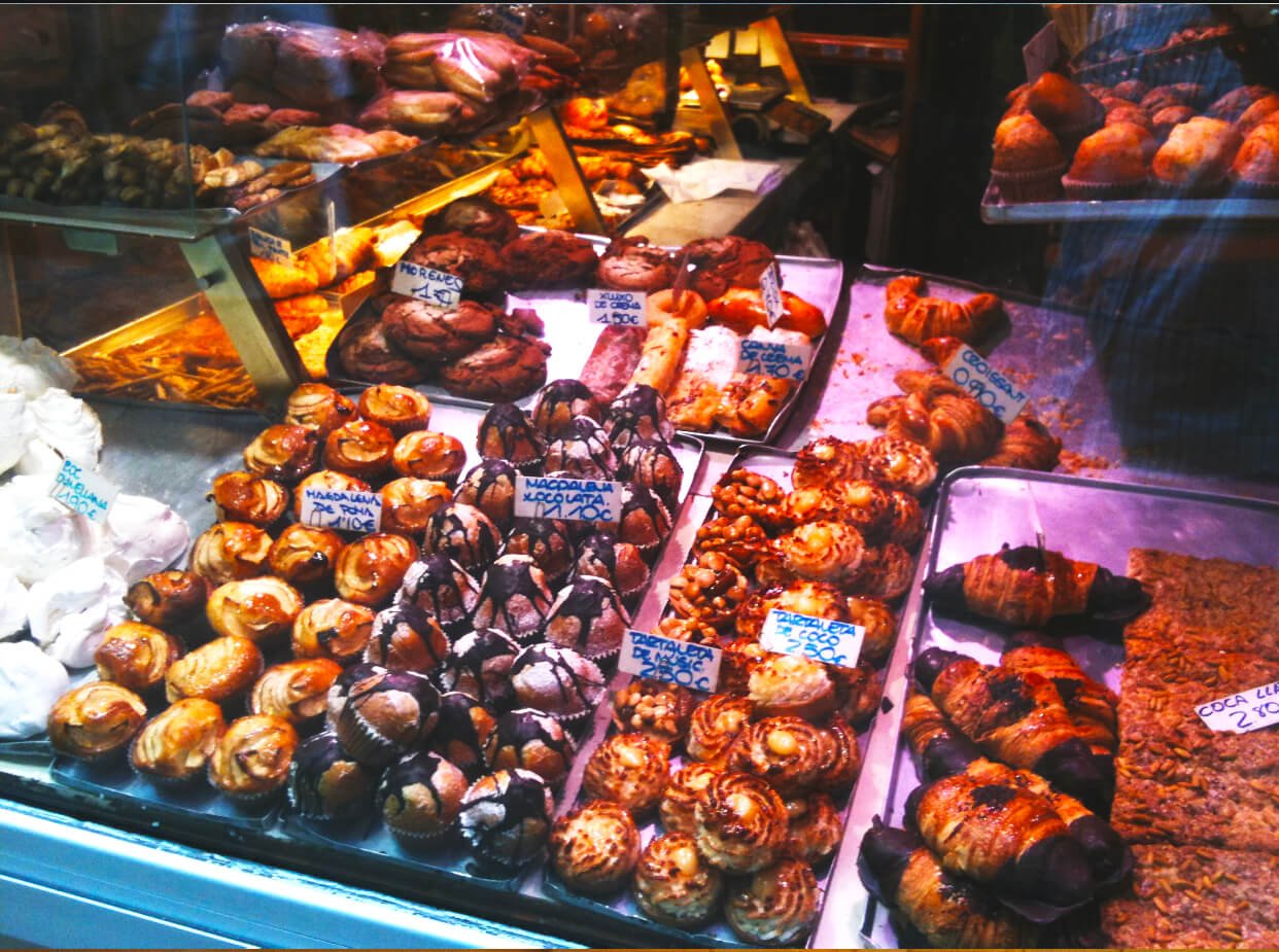 Pastries and desserts in Barcelona, Spain