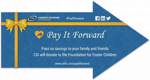 CXI Introduces #PayItForward and Support to the Foundation for Foster Children