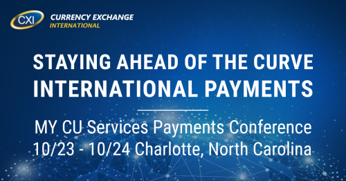 Currency Exchange International Speaking at MY CU Services Payments Conference in Charlotte, North Carolina