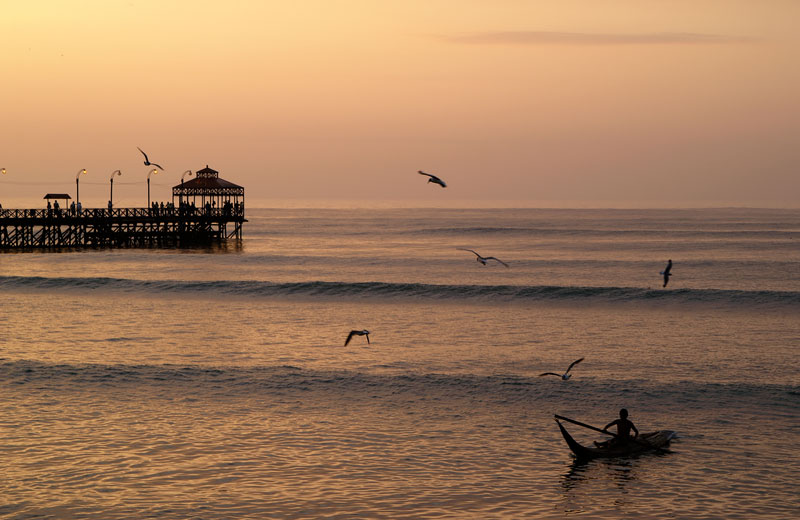 Huanchaco Beach in Trujillo Peru