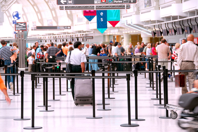 Airport waiting line