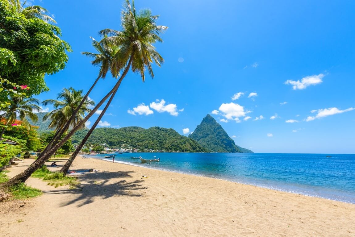 Saint Lucia Beach Gros Piton 