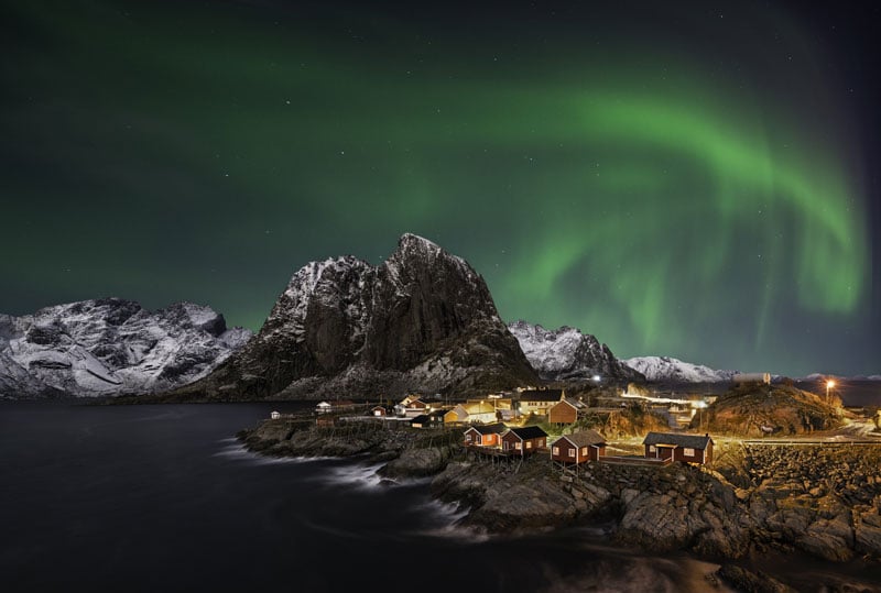 Hamnøy Lofoten Norway Northern Lights