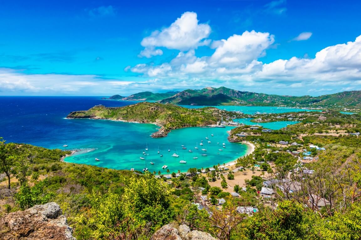 Antigua and Barbuda, Falmouth harbour bay