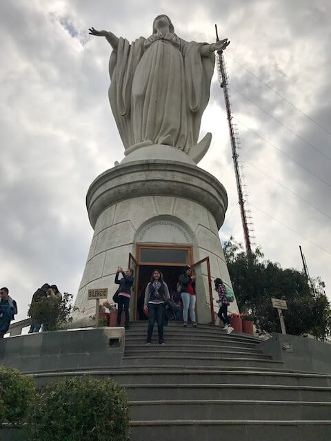 Sanctuary on San Cristobal Hill in Santiago, Chile