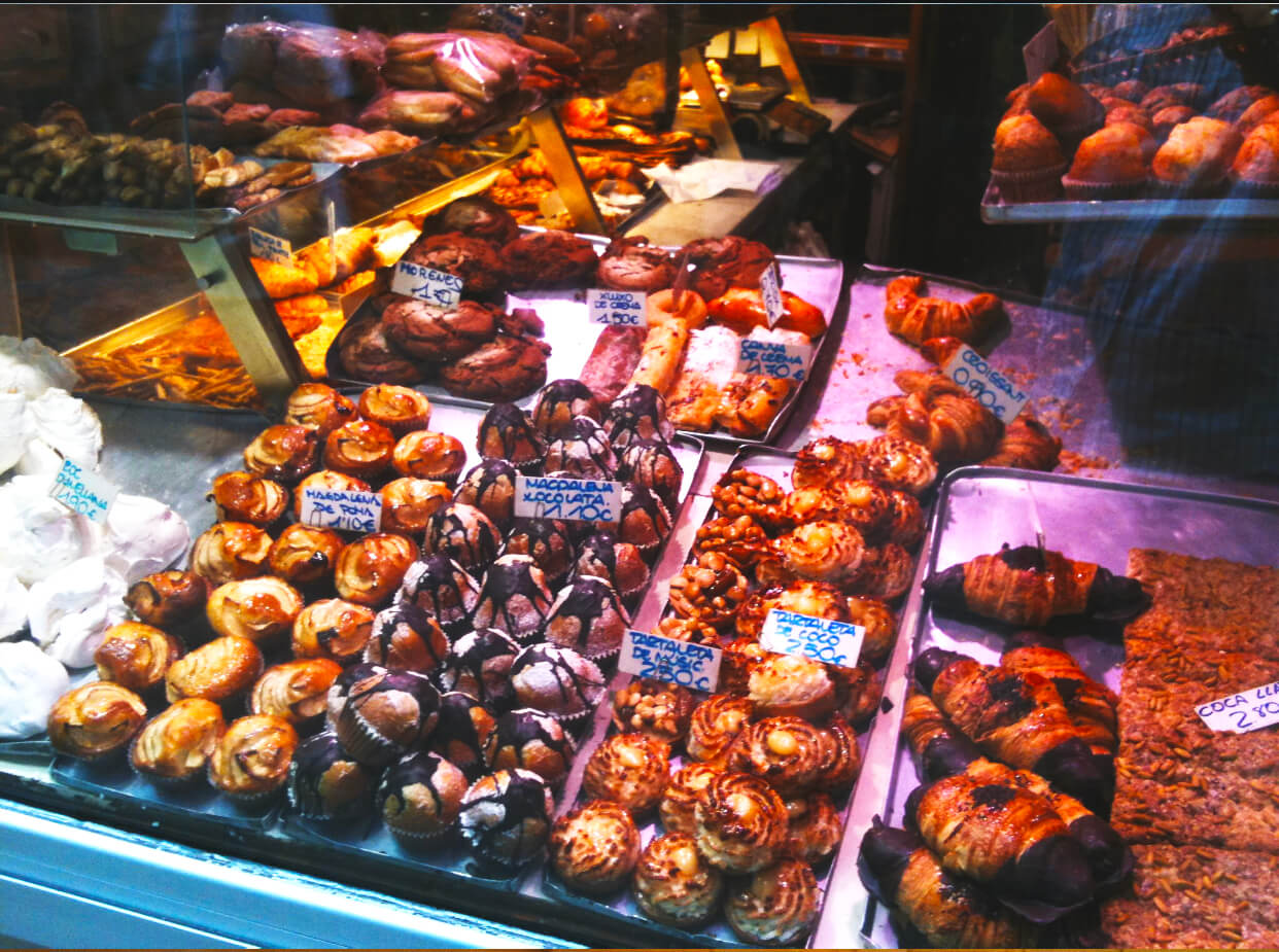 Pastries and desserts in Barcelona, Spain