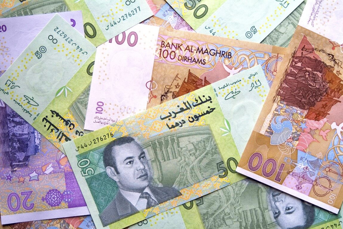 Moroccan dirhams currency 