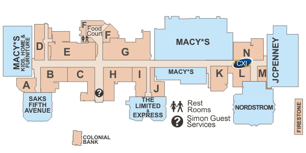 dadeland mall inside map