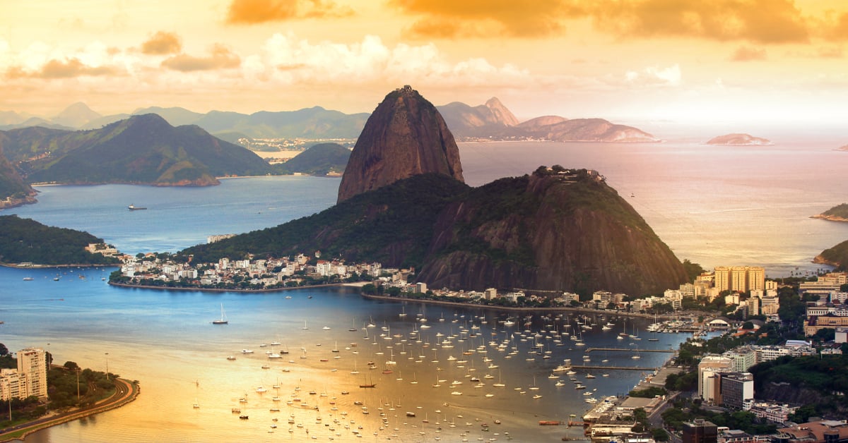 Night view of Rio de Janerio, Brazil