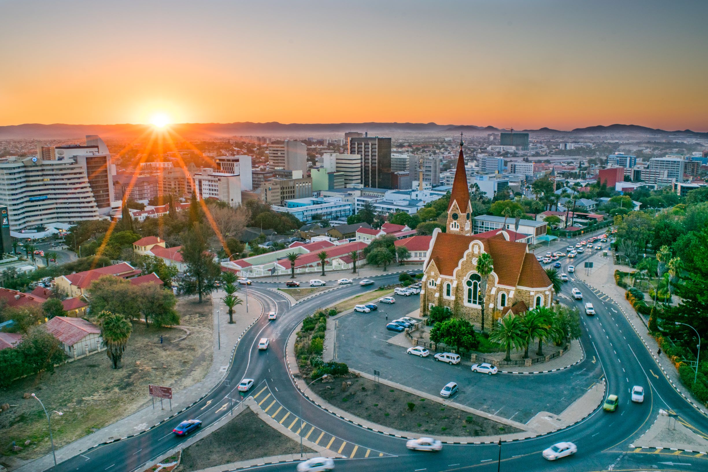 Windhoek, Namibia at Sunset