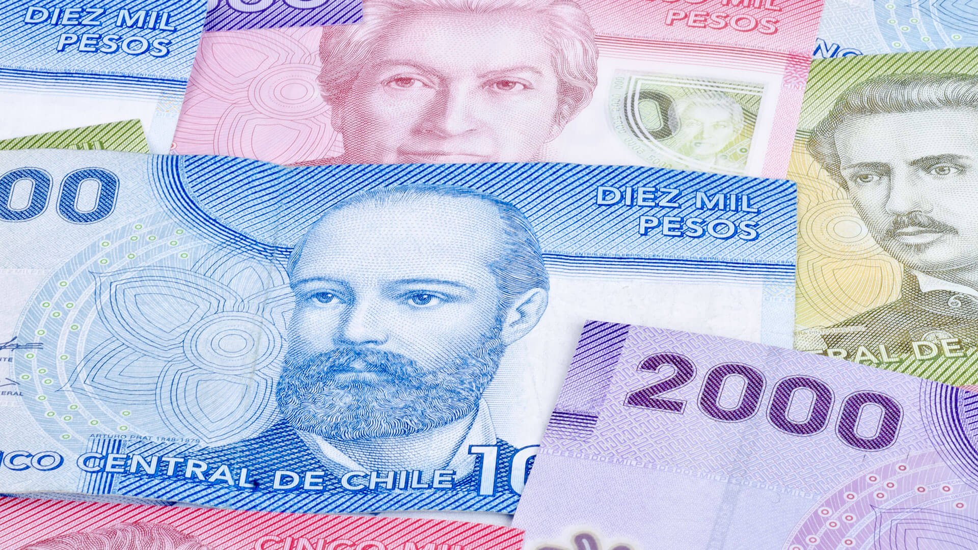 Chilean pesos banknotes