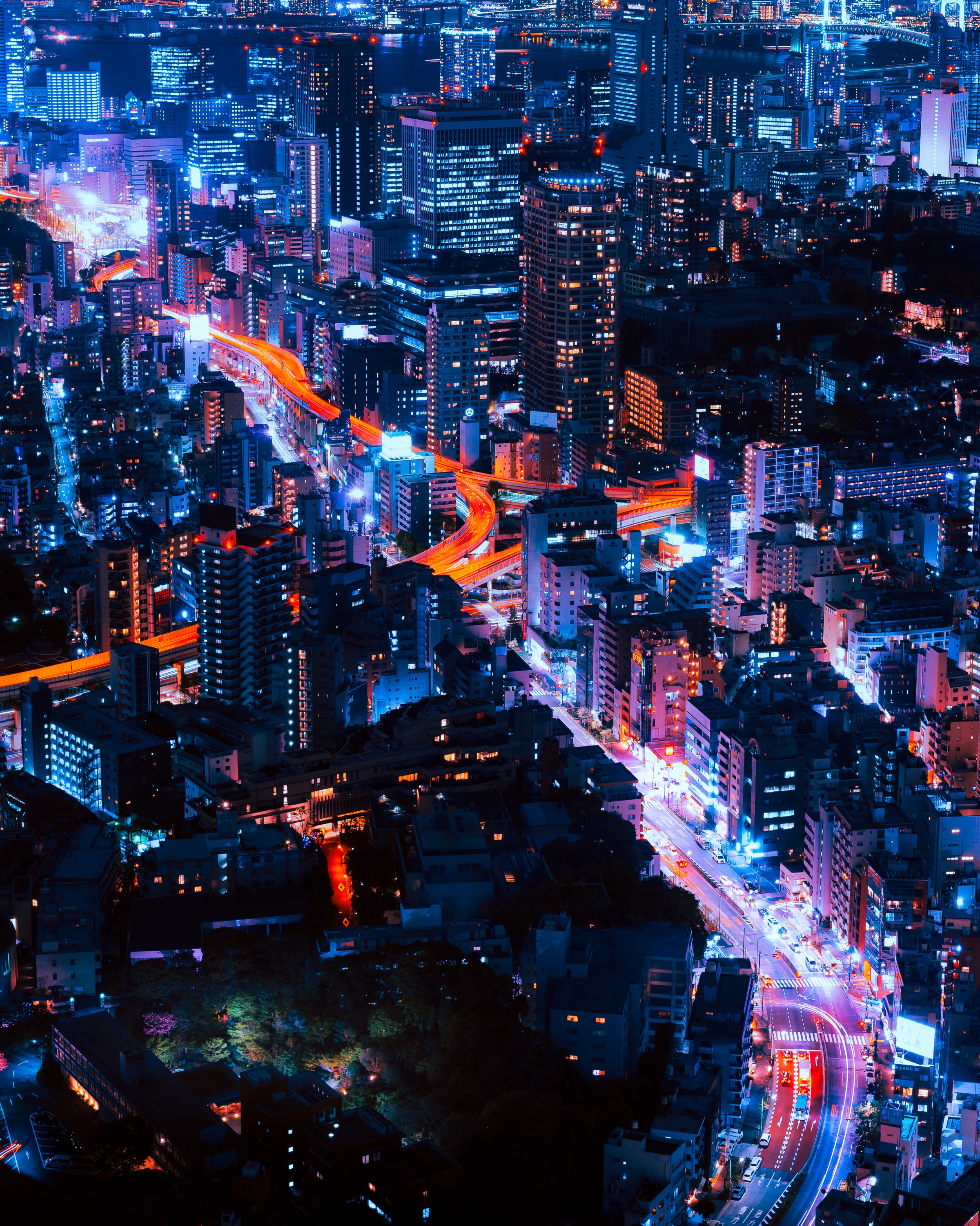 City Lights in Tokyo, Japan
