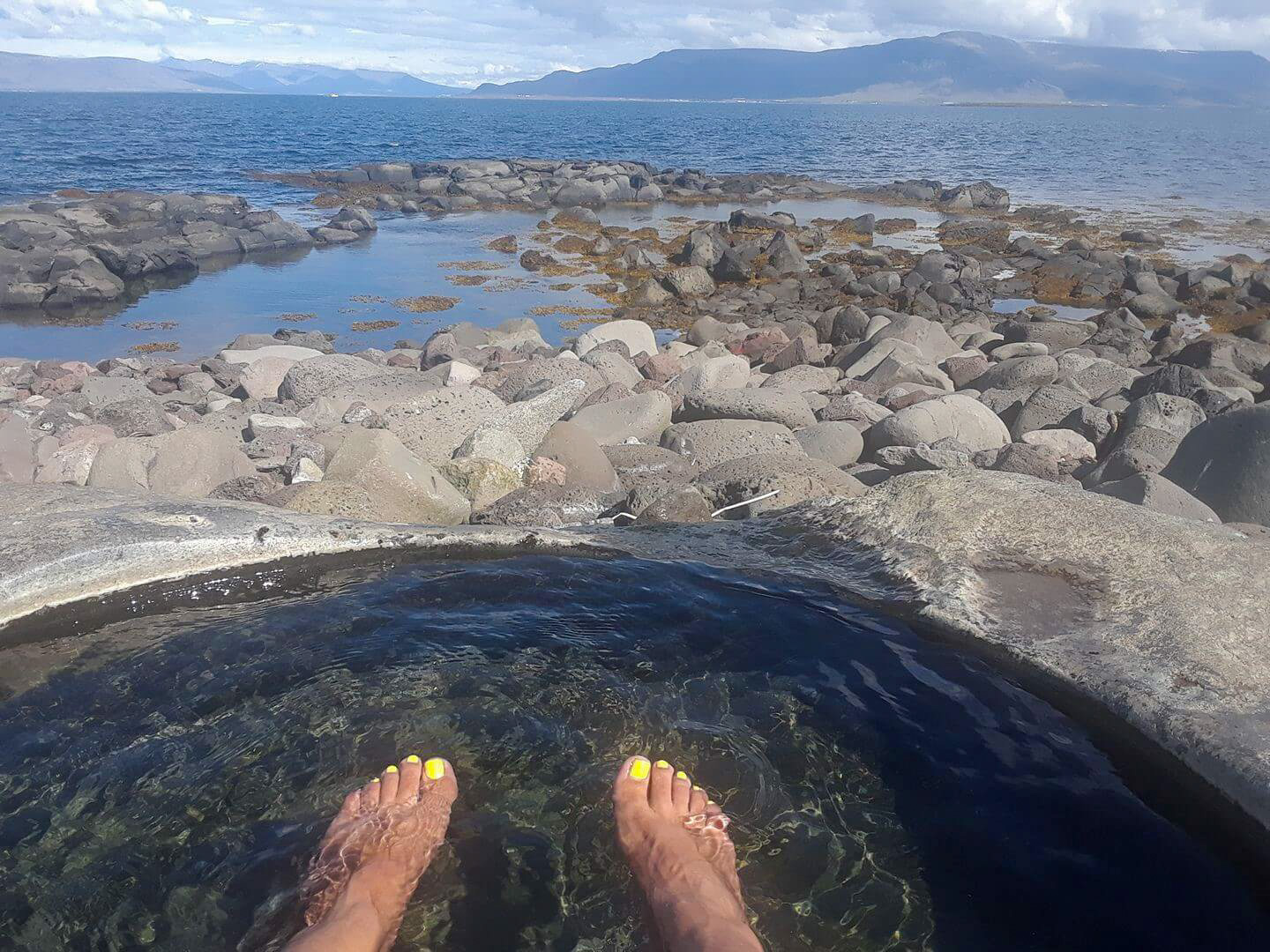 Iceland view of natural rocks