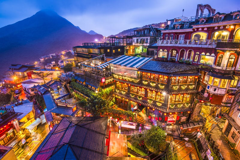 Hillside Teahouse in Jiufen, Taiwan