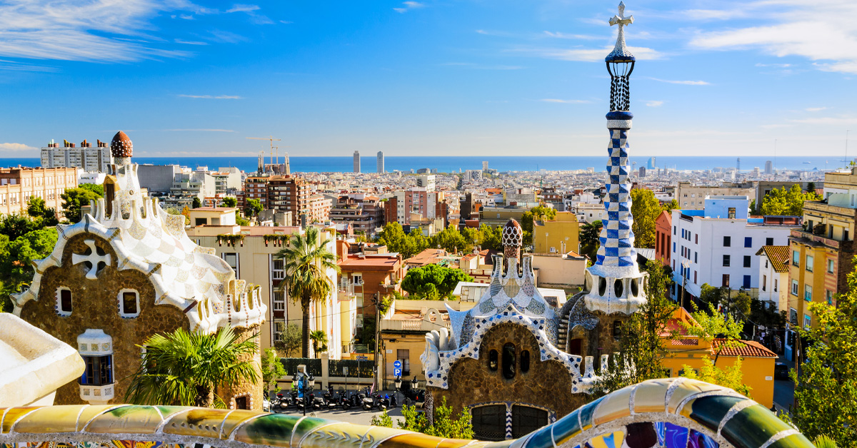 Park Guell in Barcelona, Spain