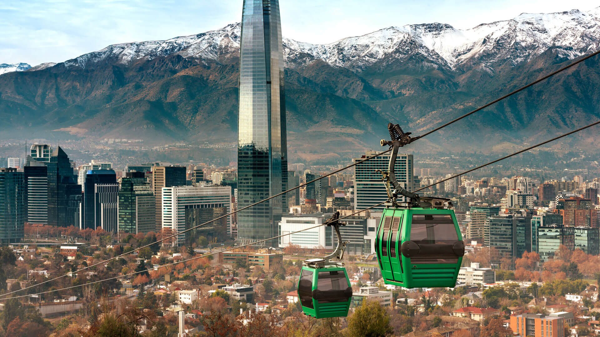 Cable car in San Cristobal hill
