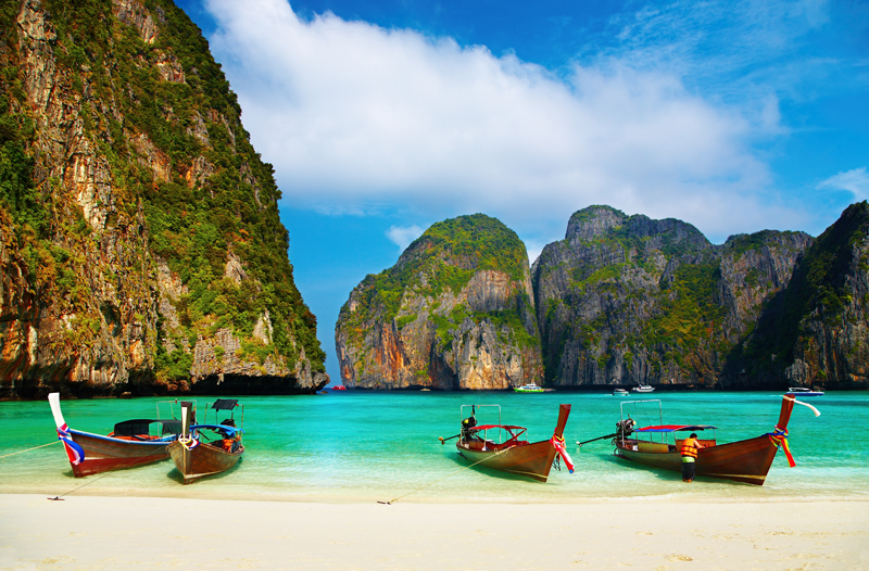 Tropical Beach in Maya Bay in Thailand