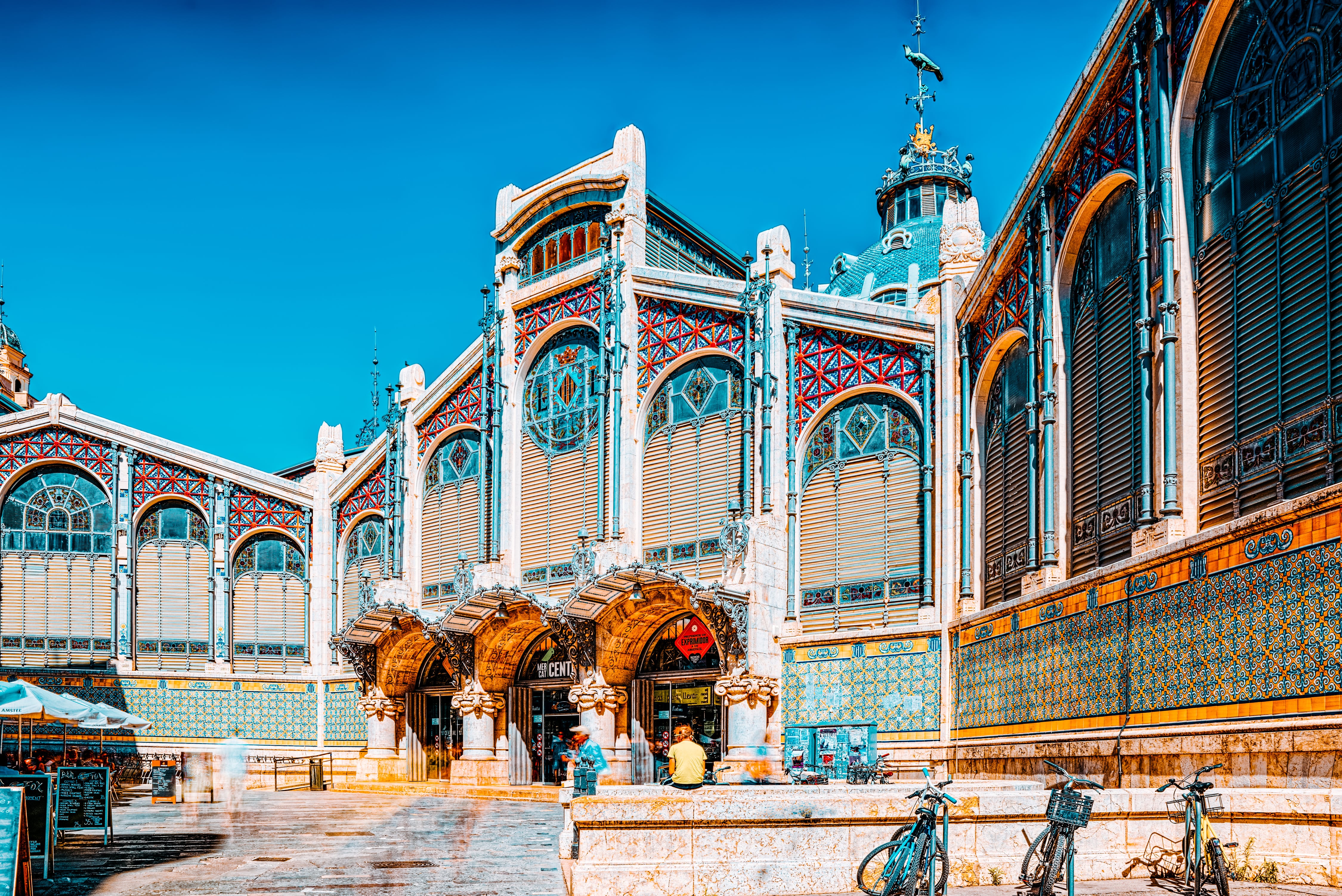 Modernist Mercat Central market in Valencia, Spain