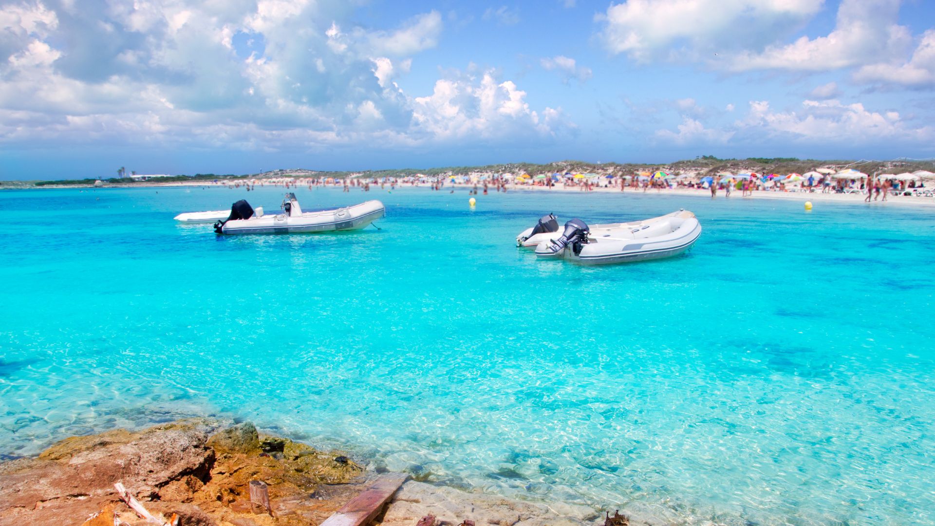 Platja Illetes in Formentera, Spain