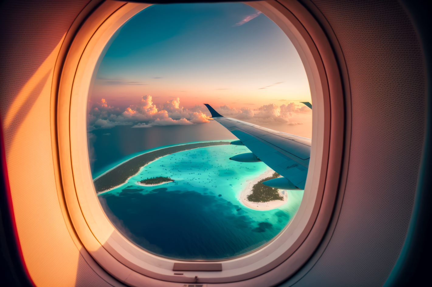 airplane window view