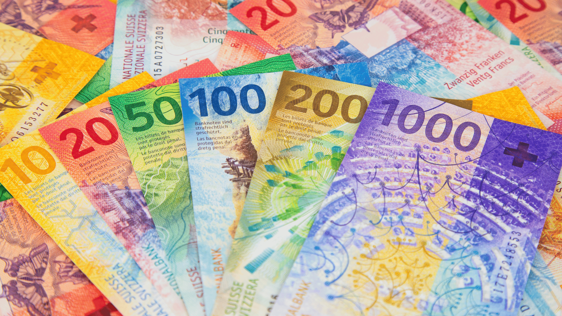 Swiss banknote series featuring abstract concepts like time and light