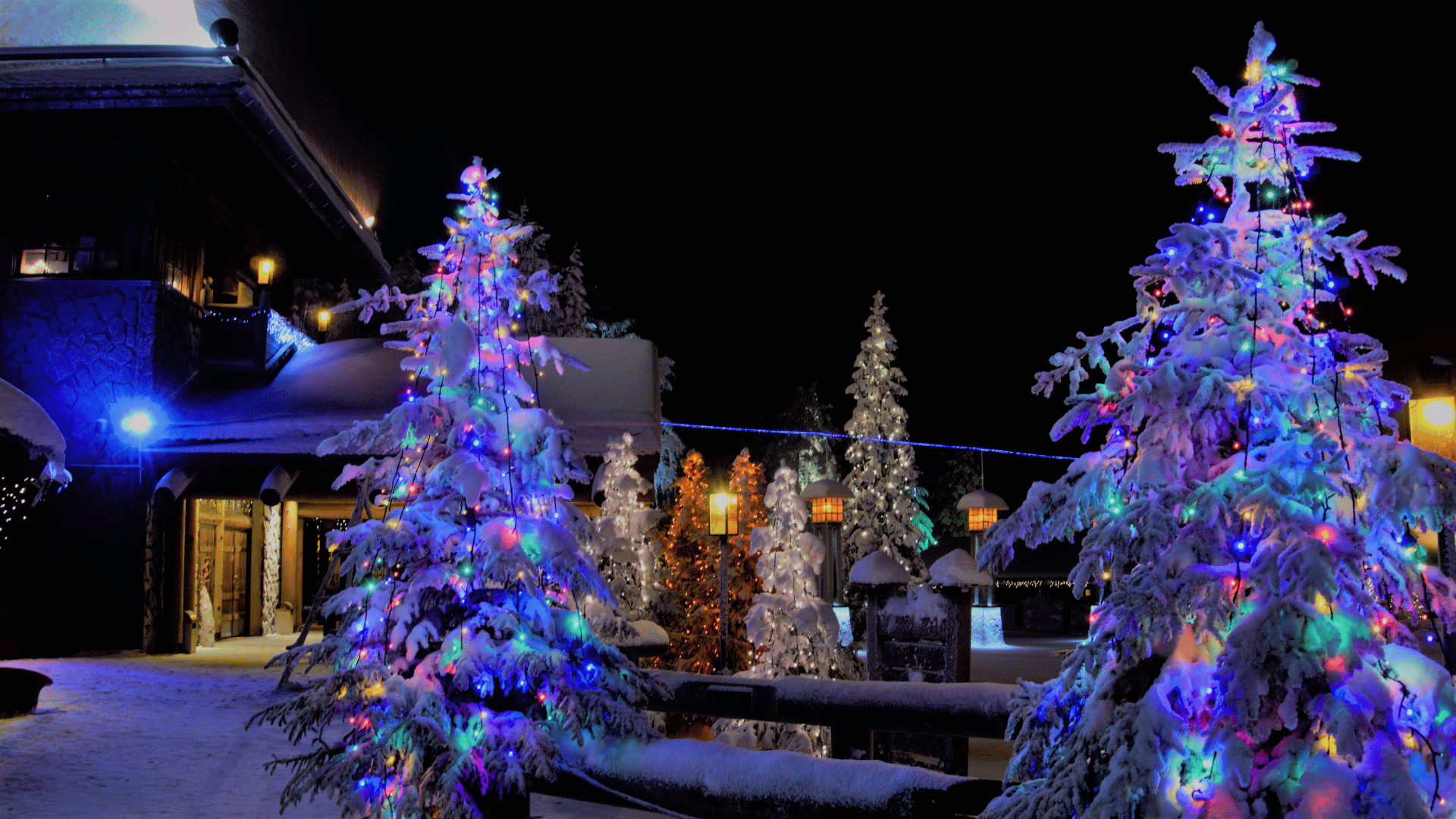 Christmas in Rovaniemi in Finland. Santa's official hometown.