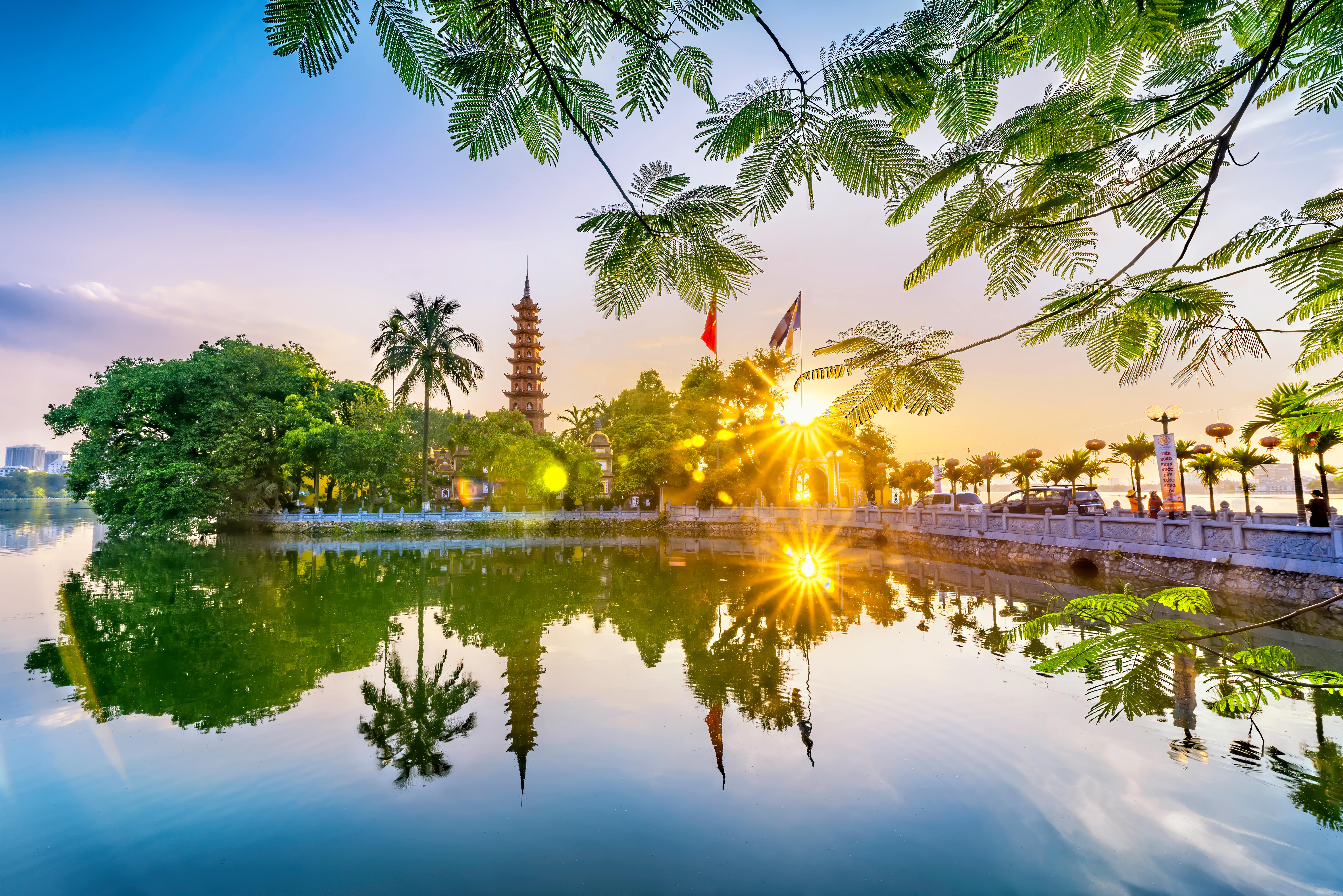 Tran Quoc pagoda in the afternoon in Hanoi, Vietnam