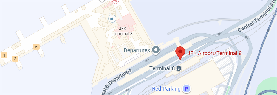 JFK T8 Concourse B Map