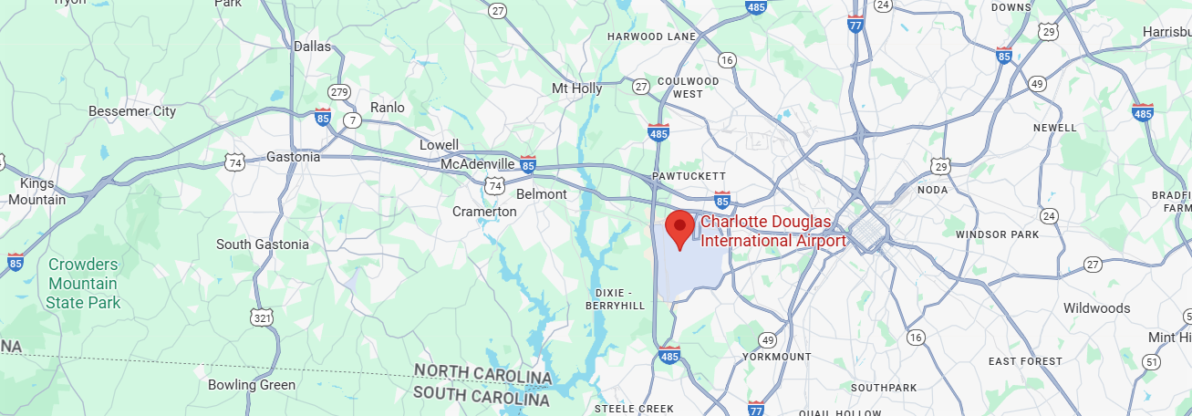 CLT Airport Location Map